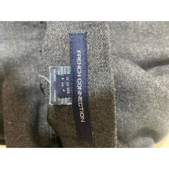 French Connection Gray Wool Blend Wrap Mini Skirt Sz. 4 - Picture 3 of 3